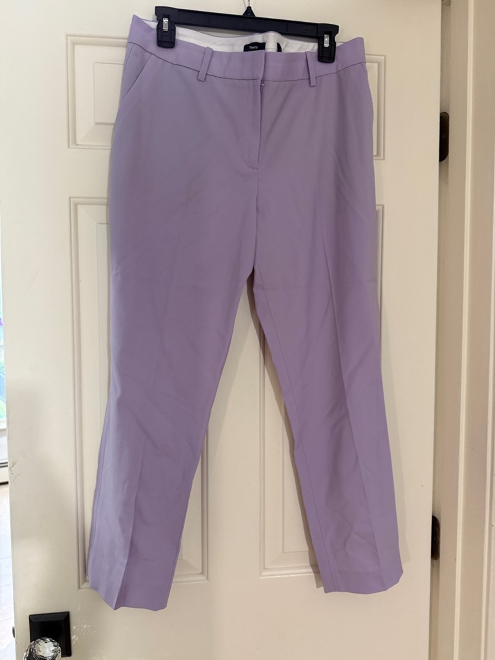 Theory Lilac Straight-Leg Dress Pants